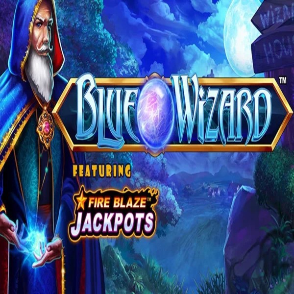 Blue Wizard Fire Blaze Jackpots by Rarestone Gaming, showcased at spinorhinocasino-nl.com – game logo